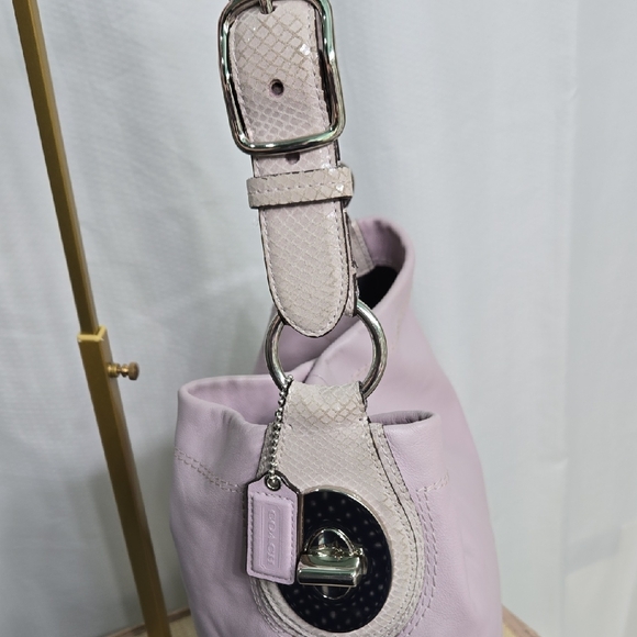 Coach Lavender Leather Hobo with Silver Hardware - Picture 9 of 12